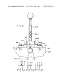 Gear selection device for a vehicle transmission diagram and image