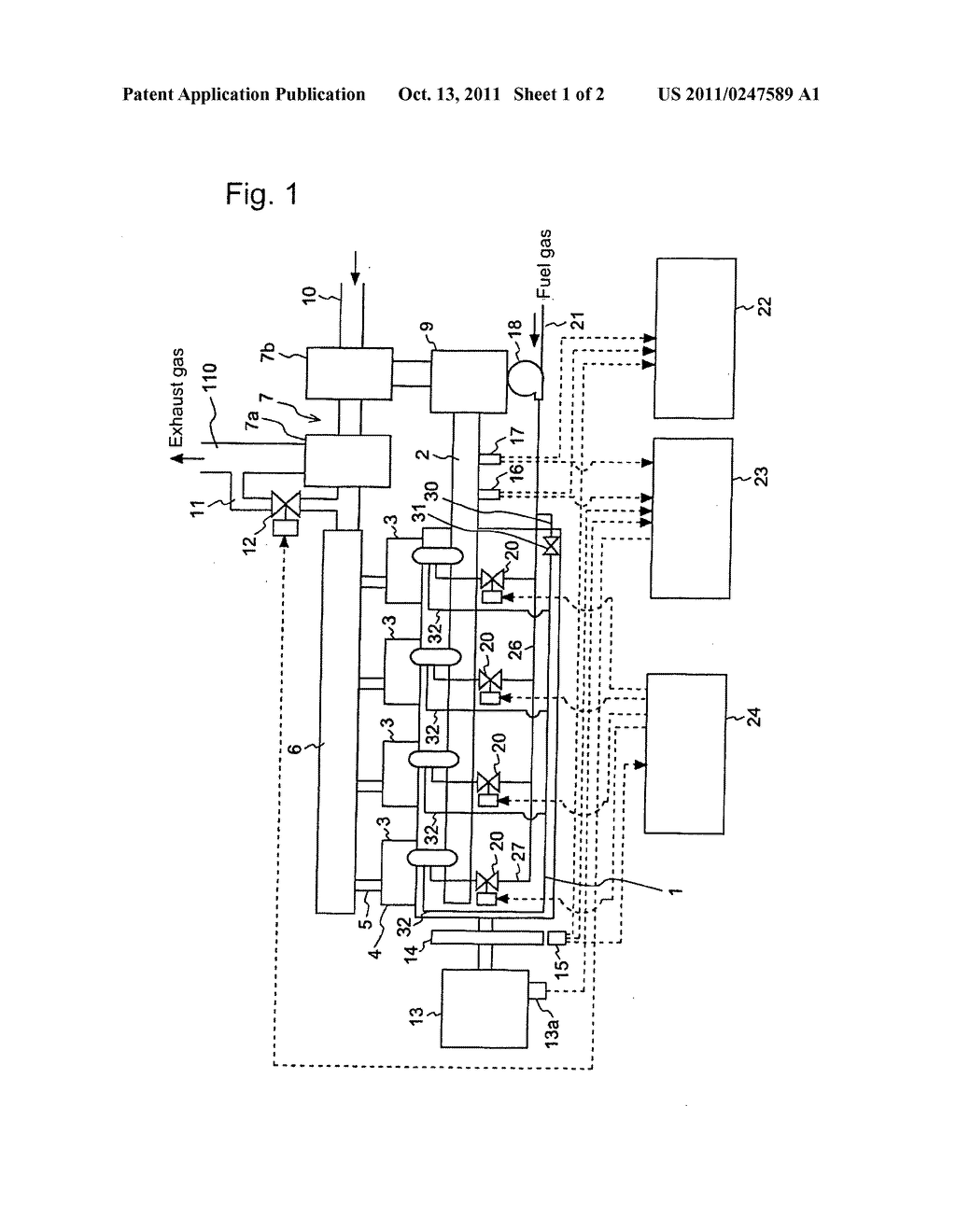 METHOD TO CONTROL A GAS ENGINE AND A GAS ENGINE SYSTEM THEREOF - diagram, schematic, and image 02