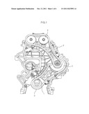 NOISE REDUCING DEVICE FOR TIMING CHAIN OF DIESEL ENGINE diagram and image