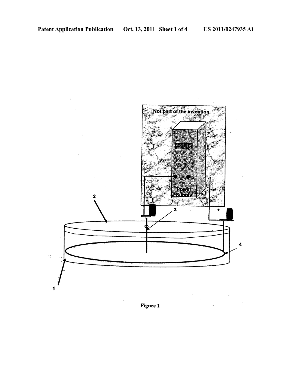 ELECTROPHORETIC DEVICE FOR SEPARATION OF CHARGED MOLECULES USING A PETRI     DISH - diagram, schematic, and image 02