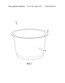 Filtering permeable thermoformed container for beverage-making products     with a reinforcement ring diagram and image
