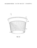 Filtering permeable thermoformed container for beverage-making products     with a reinforcement ring diagram and image