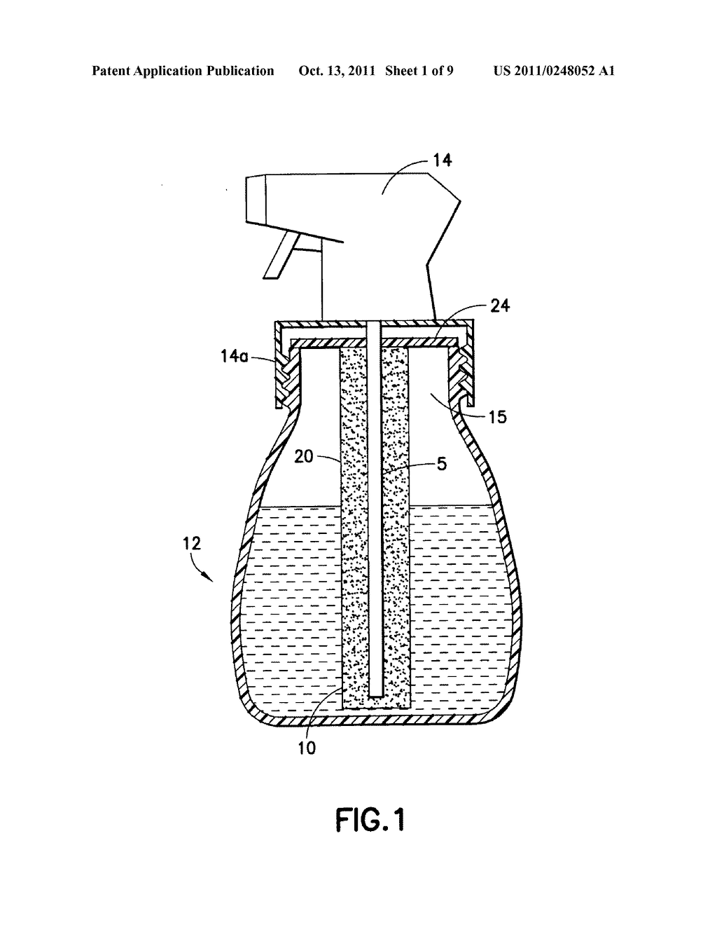 Recharge insert for cleaning, sanitizing or disinfectant fluid spray     system - diagram, schematic, and image 02