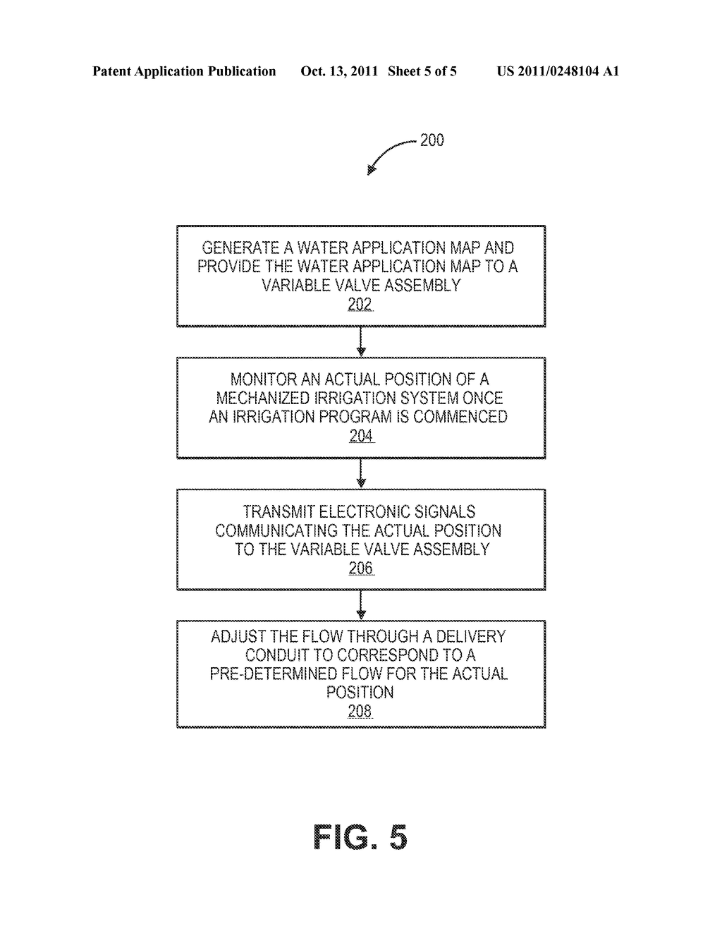 MECHANIZED IRRIGATION SYSTEM WITH VARIABLE VALVE ASSEMBLY AND METHOD OF     USE - diagram, schematic, and image 06