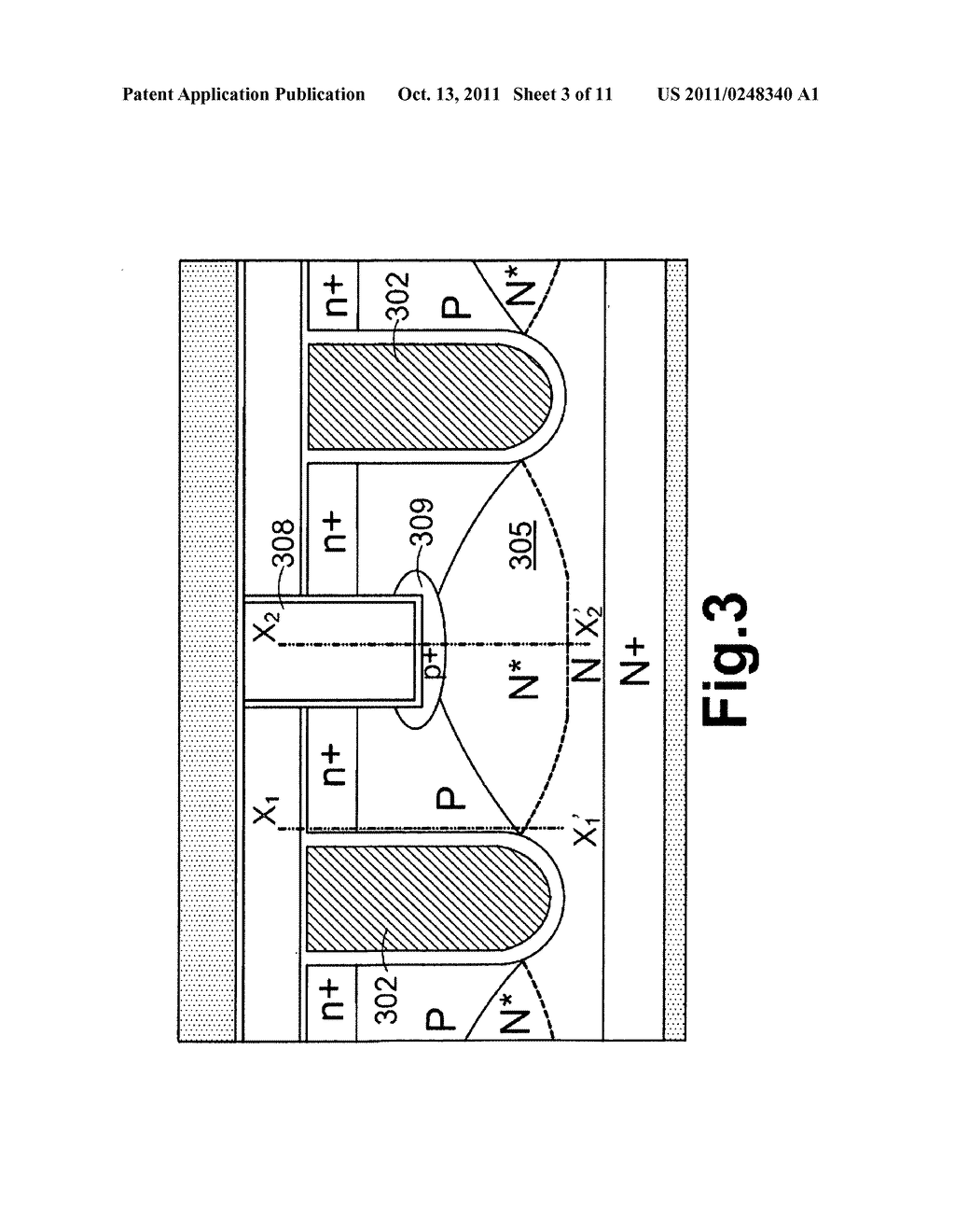 Trench mosfet with body region having concave-arc shape - diagram, schematic, and image 04