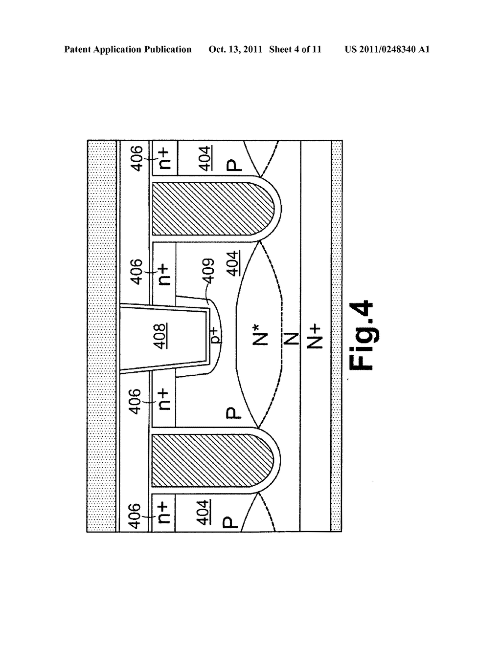 Trench mosfet with body region having concave-arc shape - diagram, schematic, and image 05