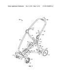 Power Folding Stroller Having Manual Override System diagram and image