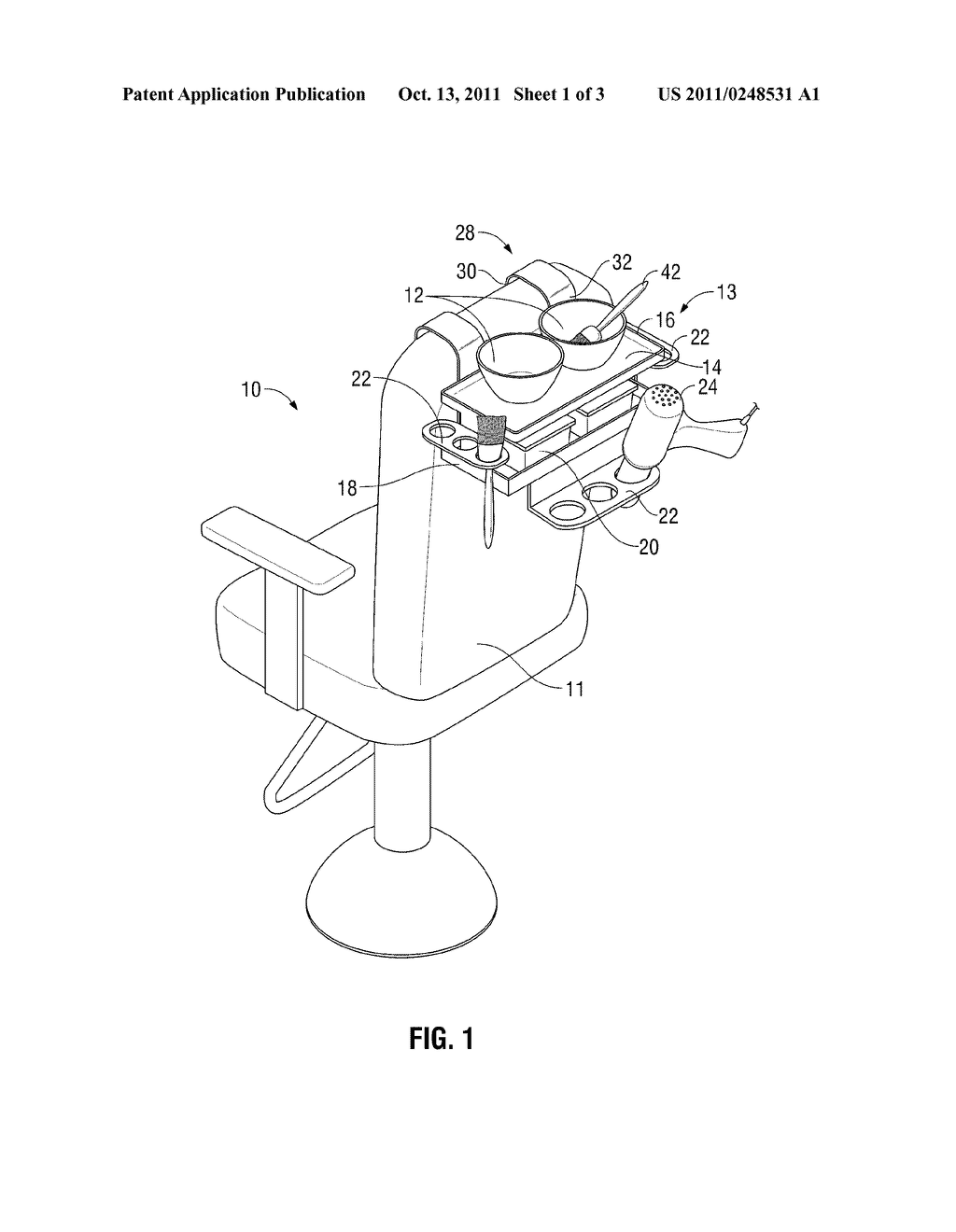 Removably Mountable Salon Chair Tray and Methods of Use Thereof - diagram, schematic, and image 02