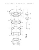 Interchangeable wheel cover for a wheel of a piece of luggage or the like diagram and image