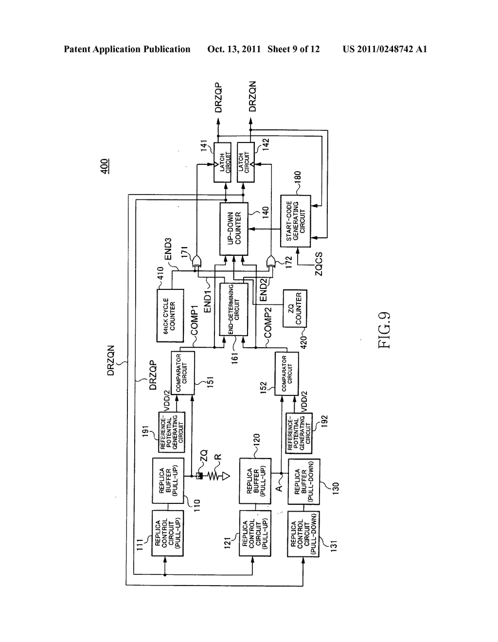 Calibration circuit, semiconductor device including the same, and data     processing system - diagram, schematic, and image 10