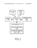 METHOD AND APPARATUS FOR TOUCH INPUT IN PORTABLE TERMINAL diagram and image