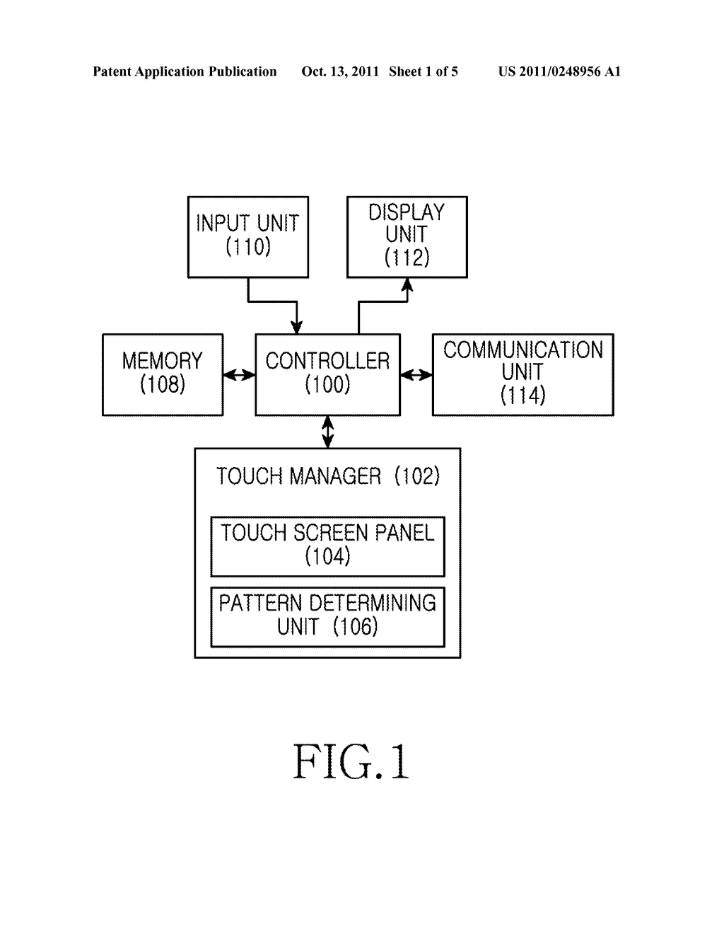 METHOD AND APPARATUS FOR TOUCH INPUT IN PORTABLE TERMINAL - diagram, schematic, and image 02