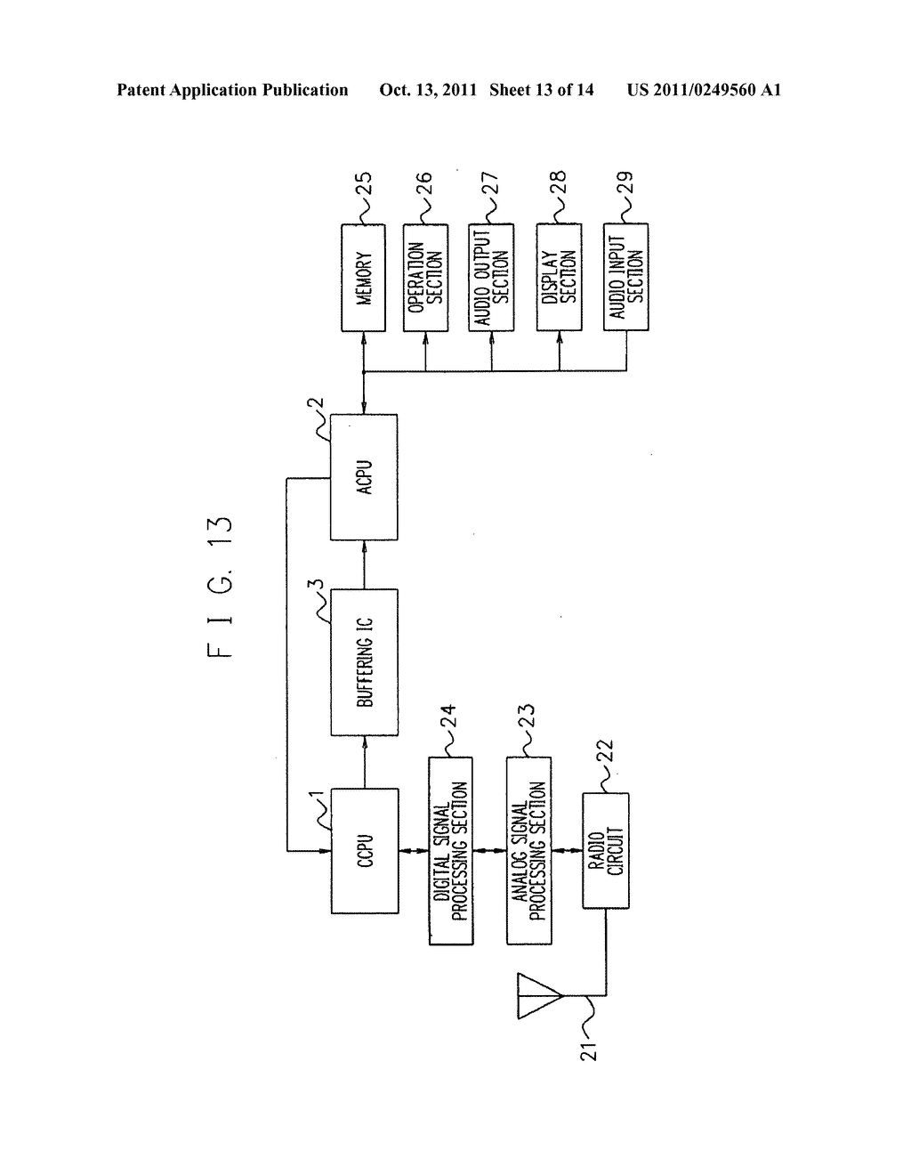 CPU CONNECTION CIRCUIT, DATA PROCESSING APPARATUS, ARITHMETIC PROCESSING     DEVICE, PORTABLE COMMUNICATION TERMINAL USING THESE MODULES AND DATA     TRANSFER METHOD - diagram, schematic, and image 14