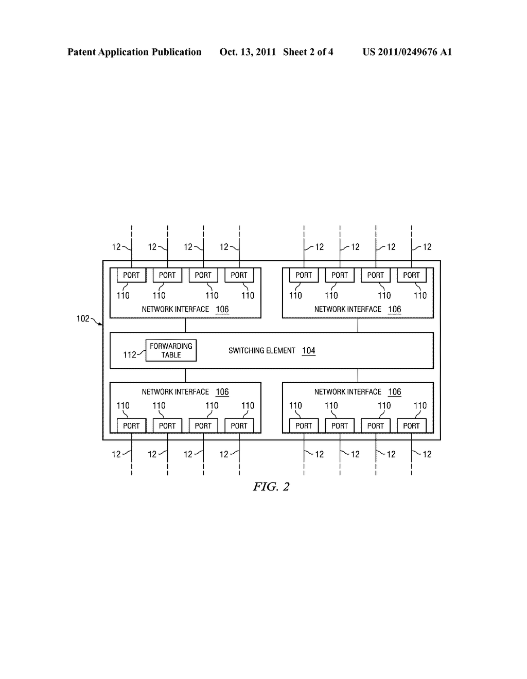 Method and System for Forwarding and Switching Traffic in a Network     Element - diagram, schematic, and image 03