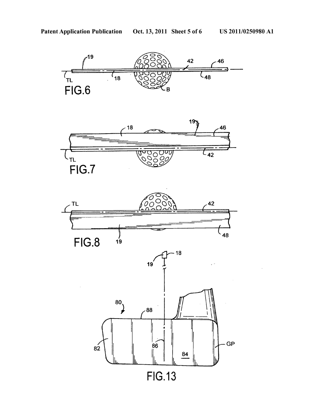 GOLF PUTTING TRAINING APPARATUS AND METHOD OF TRAINING A GOLFER TO USE A     PUTTER - diagram, schematic, and image 06