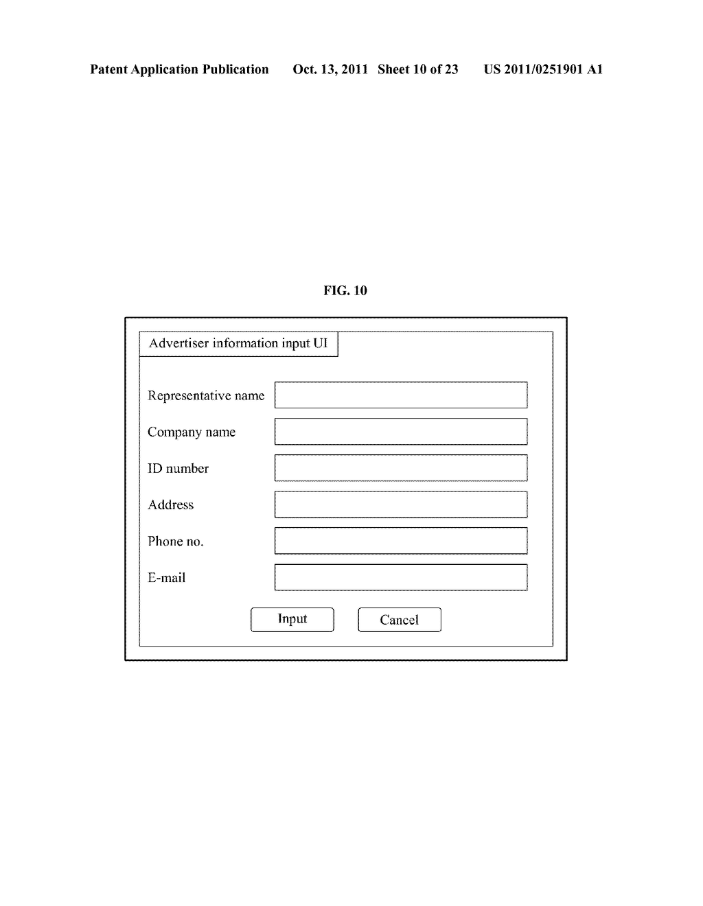 METHOD FOR AUCTIONING AND BILLING FOR SEARCH ADVERTISEMENT, SYSTEM, AND     COMPUTER-READABLE RECORDING MEDIUM - diagram, schematic, and image 11