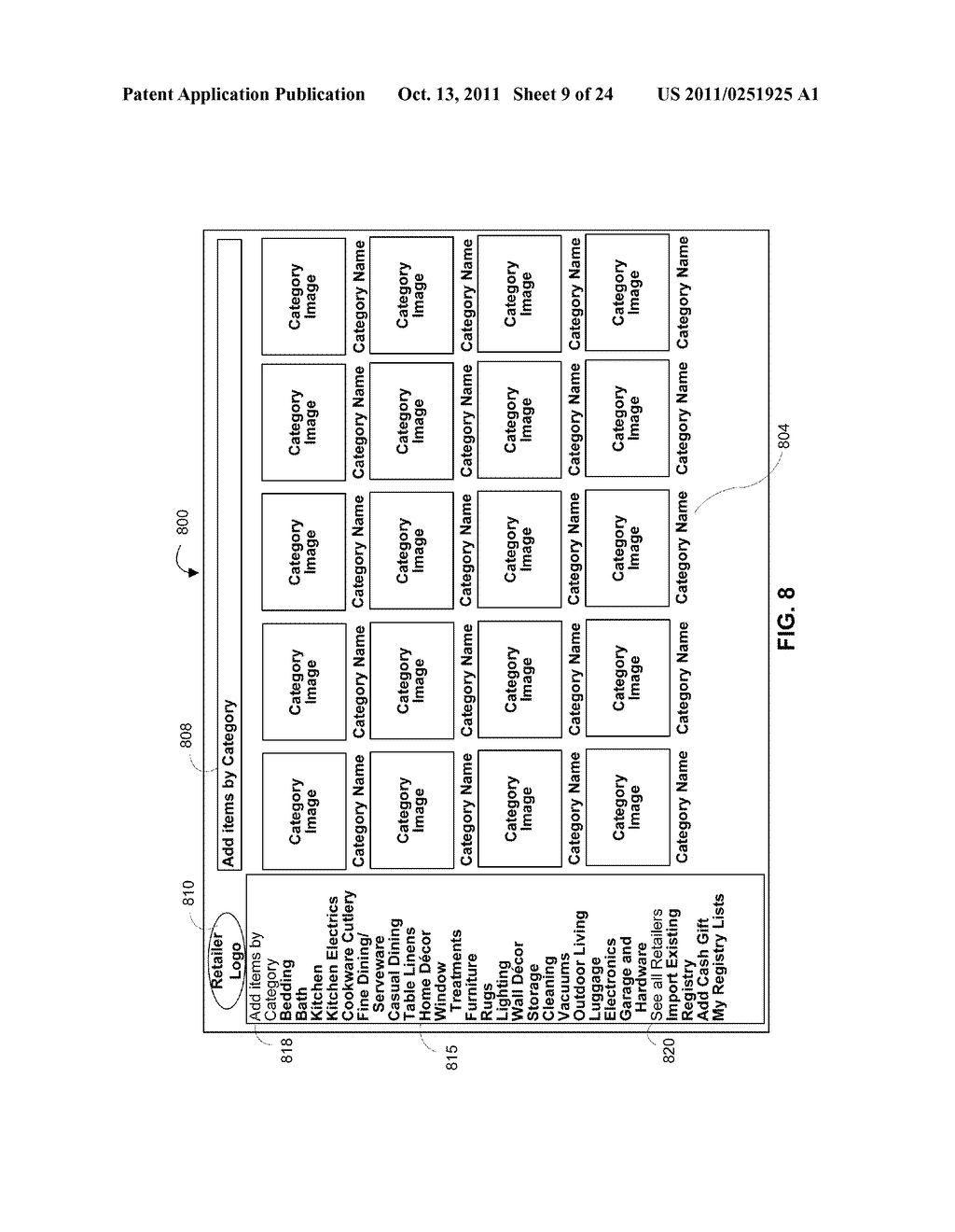 SYSTEMS AND METHODS FOR A CENTRALIZED GIFT REGISTRY WITH AUTOMATIC     RETAILER-SPECIFIC REGISTRY CREATION - diagram, schematic, and image 10