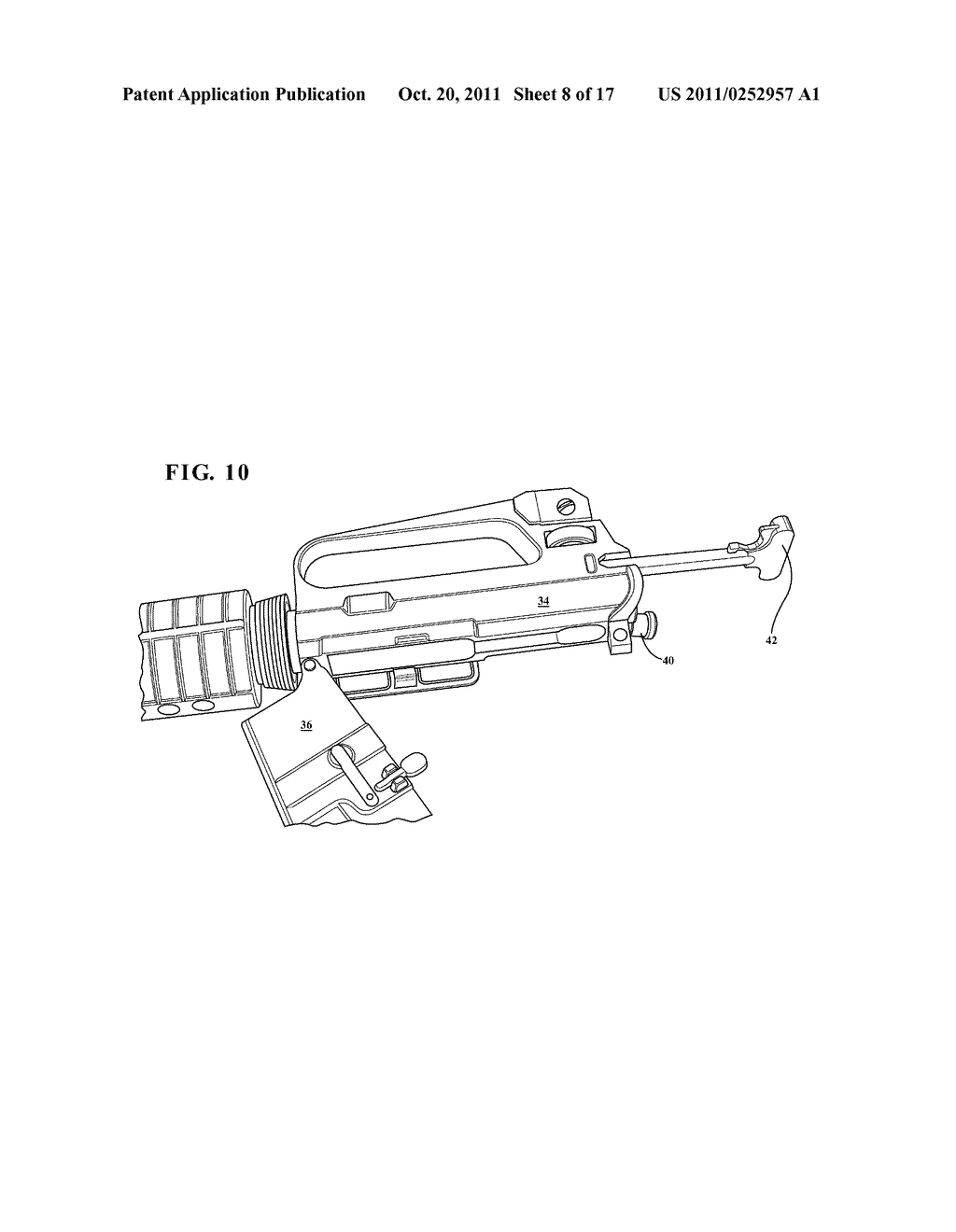 MODIFIED BOLT ASSEMBLY WITH FORWARD ASSIST ADAPTOR FOR ACCOMODATING SUB     CALIBER AMMUNITION UTILIZED IN AN AR-15 TYPE FIREARM - diagram, schematic, and image 09