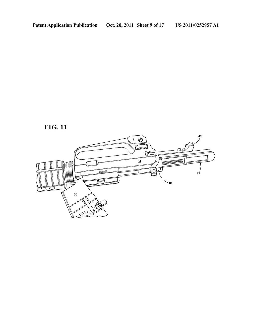 MODIFIED BOLT ASSEMBLY WITH FORWARD ASSIST ADAPTOR FOR ACCOMODATING SUB     CALIBER AMMUNITION UTILIZED IN AN AR-15 TYPE FIREARM - diagram, schematic, and image 10