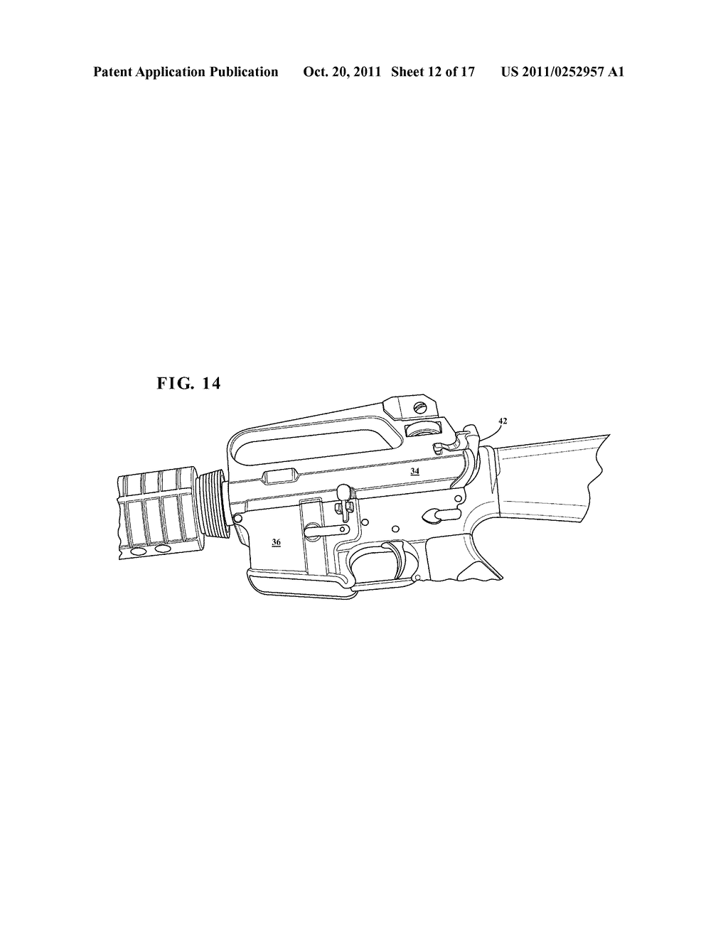 MODIFIED BOLT ASSEMBLY WITH FORWARD ASSIST ADAPTOR FOR ACCOMODATING SUB     CALIBER AMMUNITION UTILIZED IN AN AR-15 TYPE FIREARM - diagram, schematic, and image 13