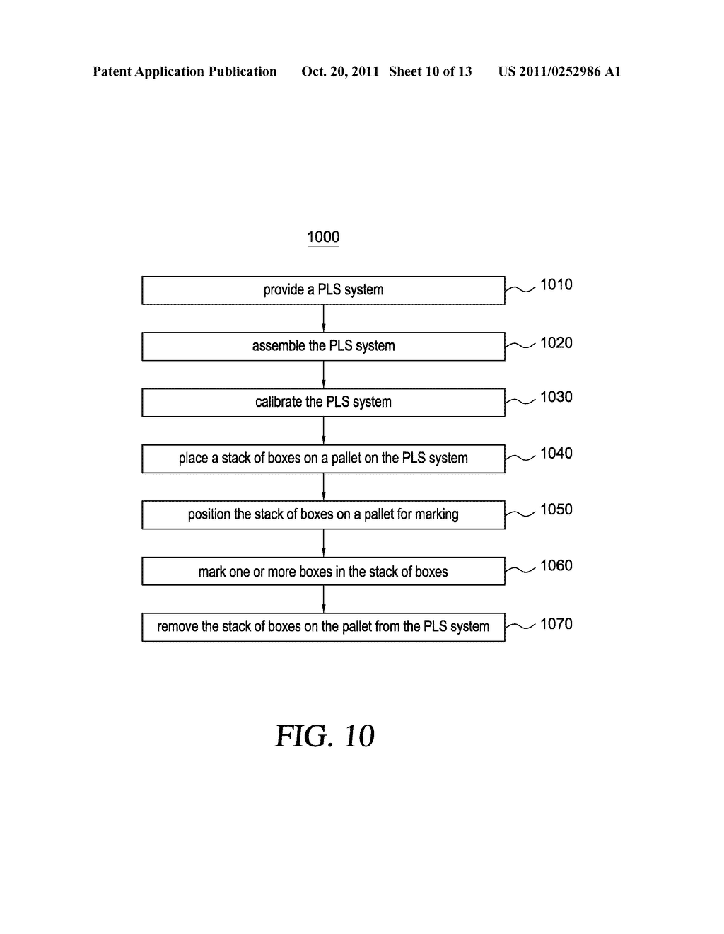 Apparatus for Box Labeling on a Pallet, Method of Providing the Same, and     Method of Marking Boxes - diagram, schematic, and image 11