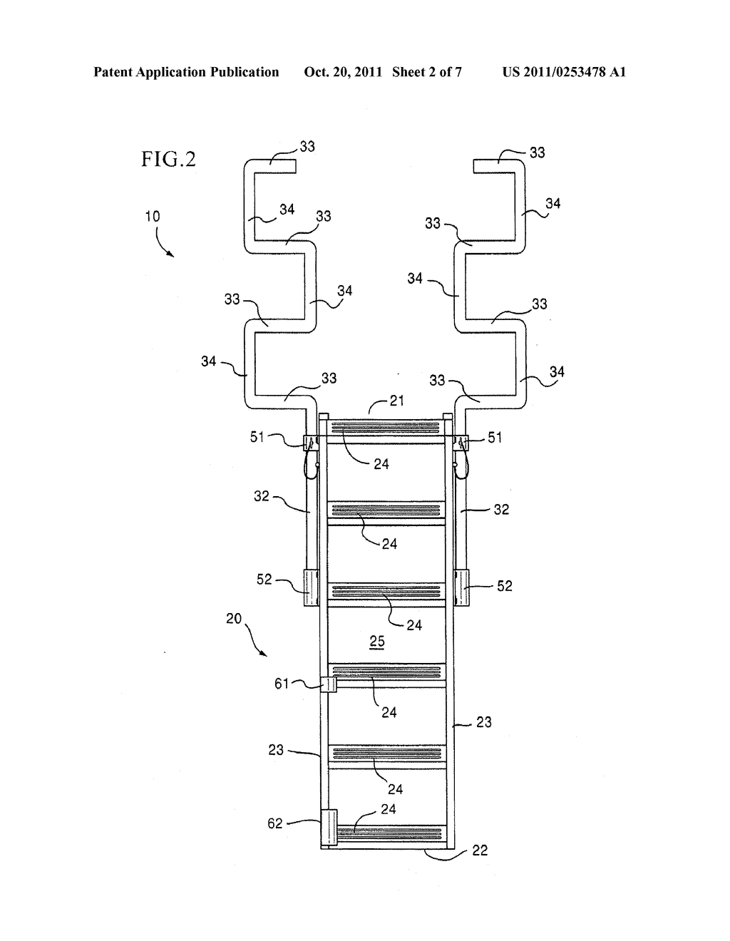 PORTABLE SAFETY LADDER ASSEMBLY - diagram, schematic, and image 03