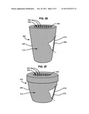 COVERS FOR DECORATIVE CONTAINERS, COVERED DECORATIVE CONTAINERS, AND     METHODS diagram and image