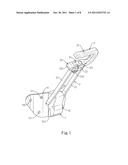 Hook handle assembly for golf bag diagram and image