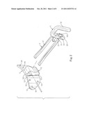 Hook handle assembly for golf bag diagram and image