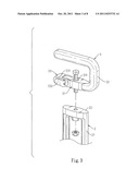 Hook handle assembly for golf bag diagram and image