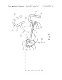 Hook handle assembly for golf bag diagram and image