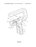 Hook handle assembly for golf bag diagram and image