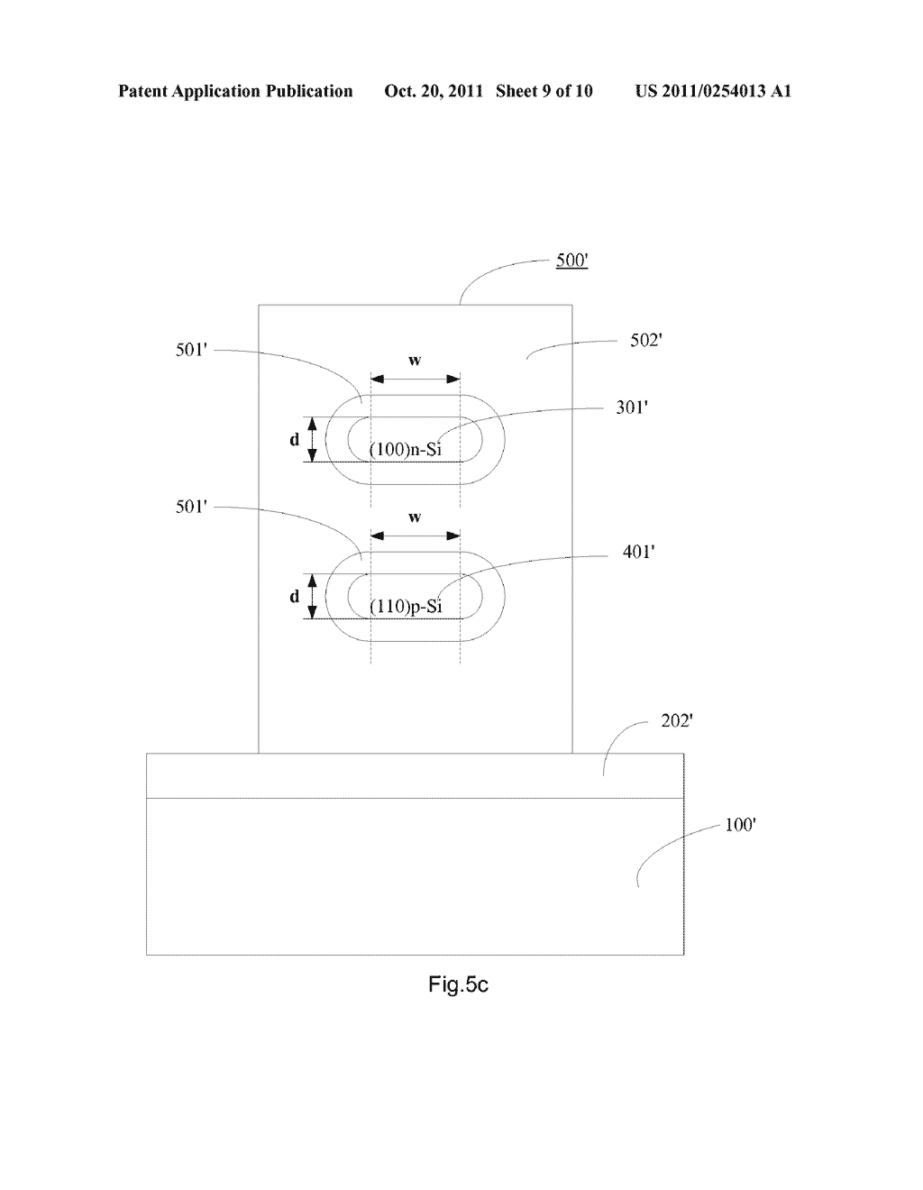 HYBRID ORIENTATION ACCUMULATION MODE GAA CMOSFET - diagram, schematic, and image 10