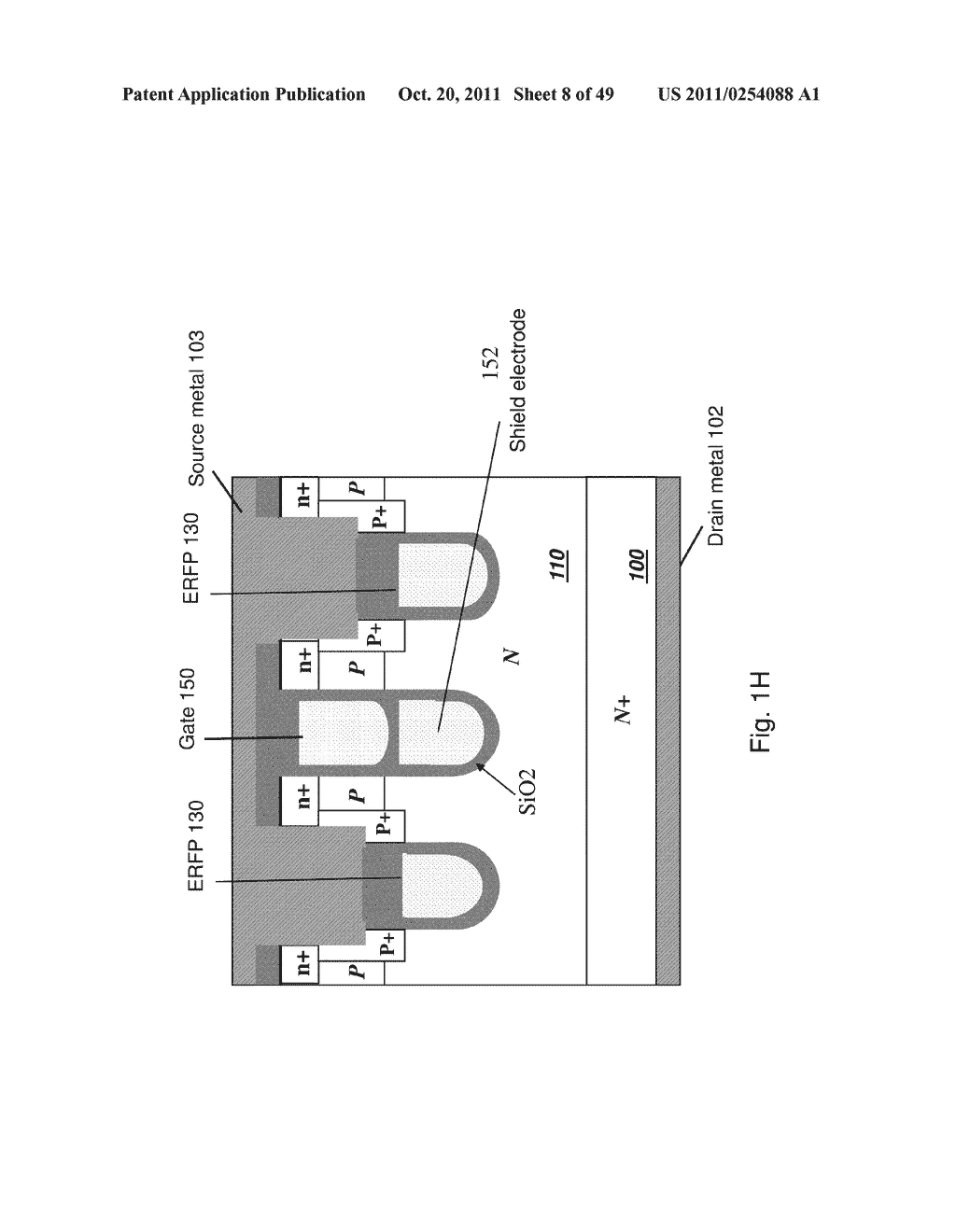 Power MOSFET With Embedded Recessed Field Plate and Methods of Fabrication - diagram, schematic, and image 09