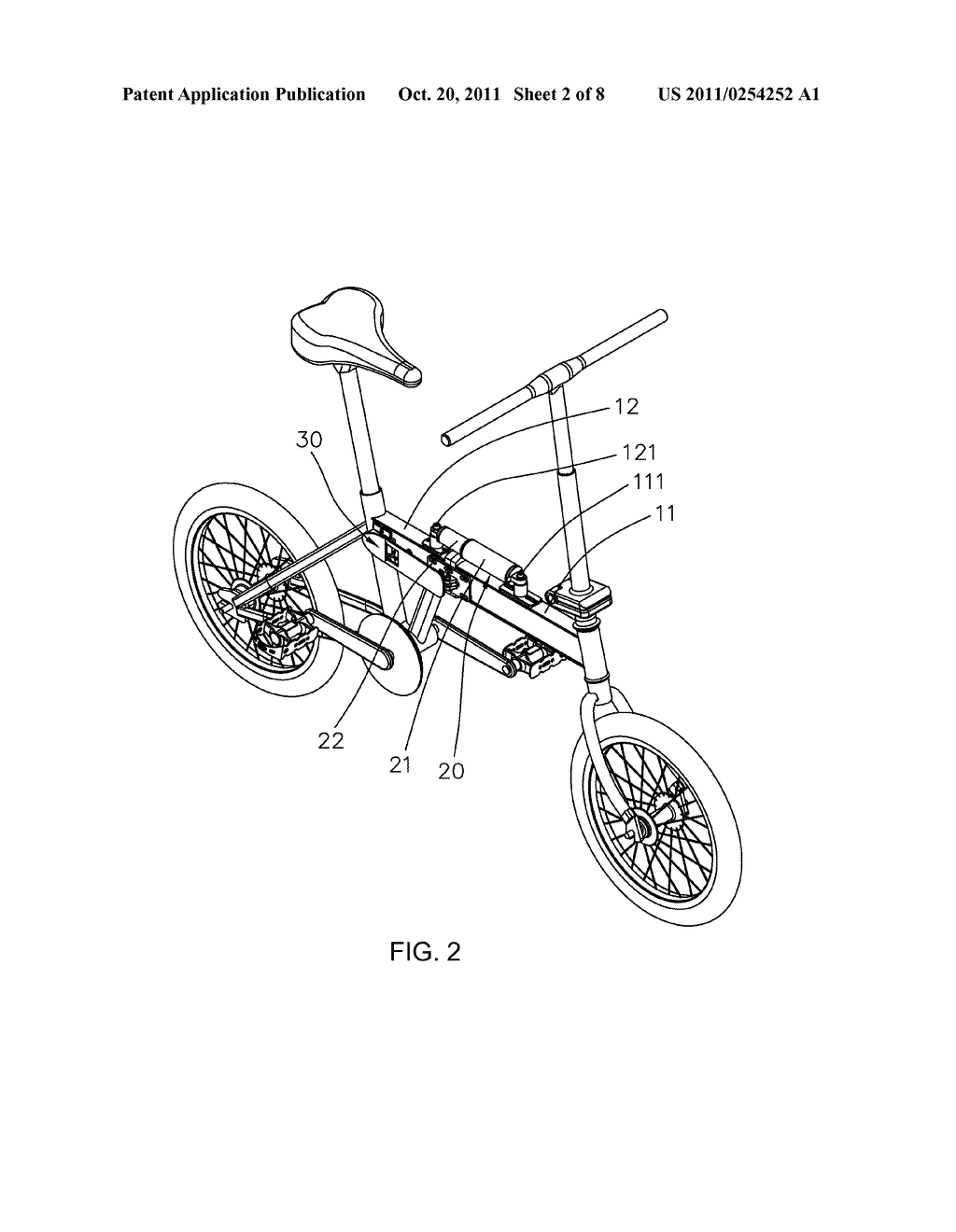 FOLDING BICYCLE WITH TELESCOPIC ROD - diagram, schematic, and image 03