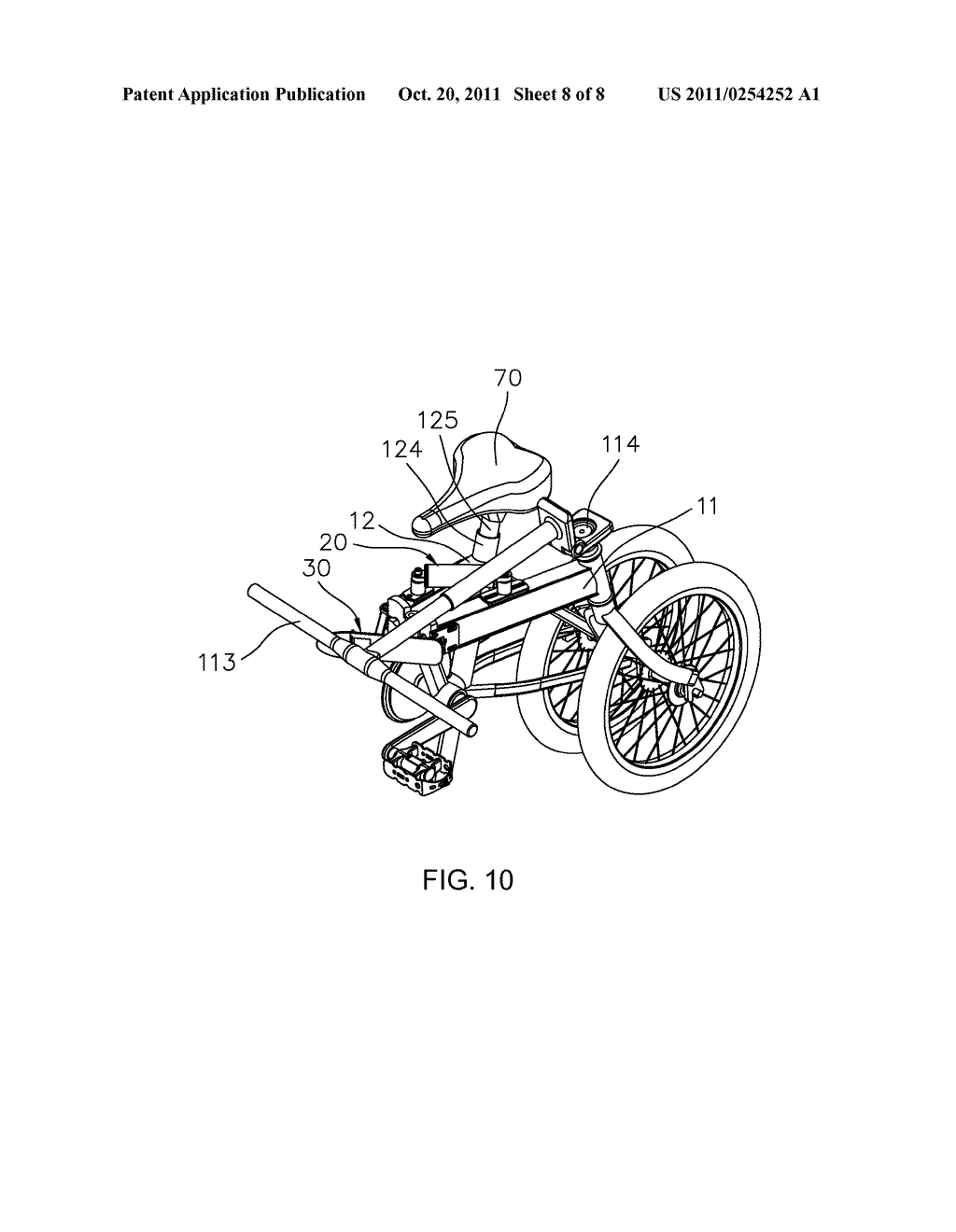 FOLDING BICYCLE WITH TELESCOPIC ROD - diagram, schematic, and image 09