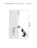 TECHNIQUES FOR RECOGNIZING MOVEMENT OF ONE OR MORE TOUCHES ACROSS A     LOCATION ON A KEYBOARD GRID ON A TOUCH PANEL INTERFACE diagram and image