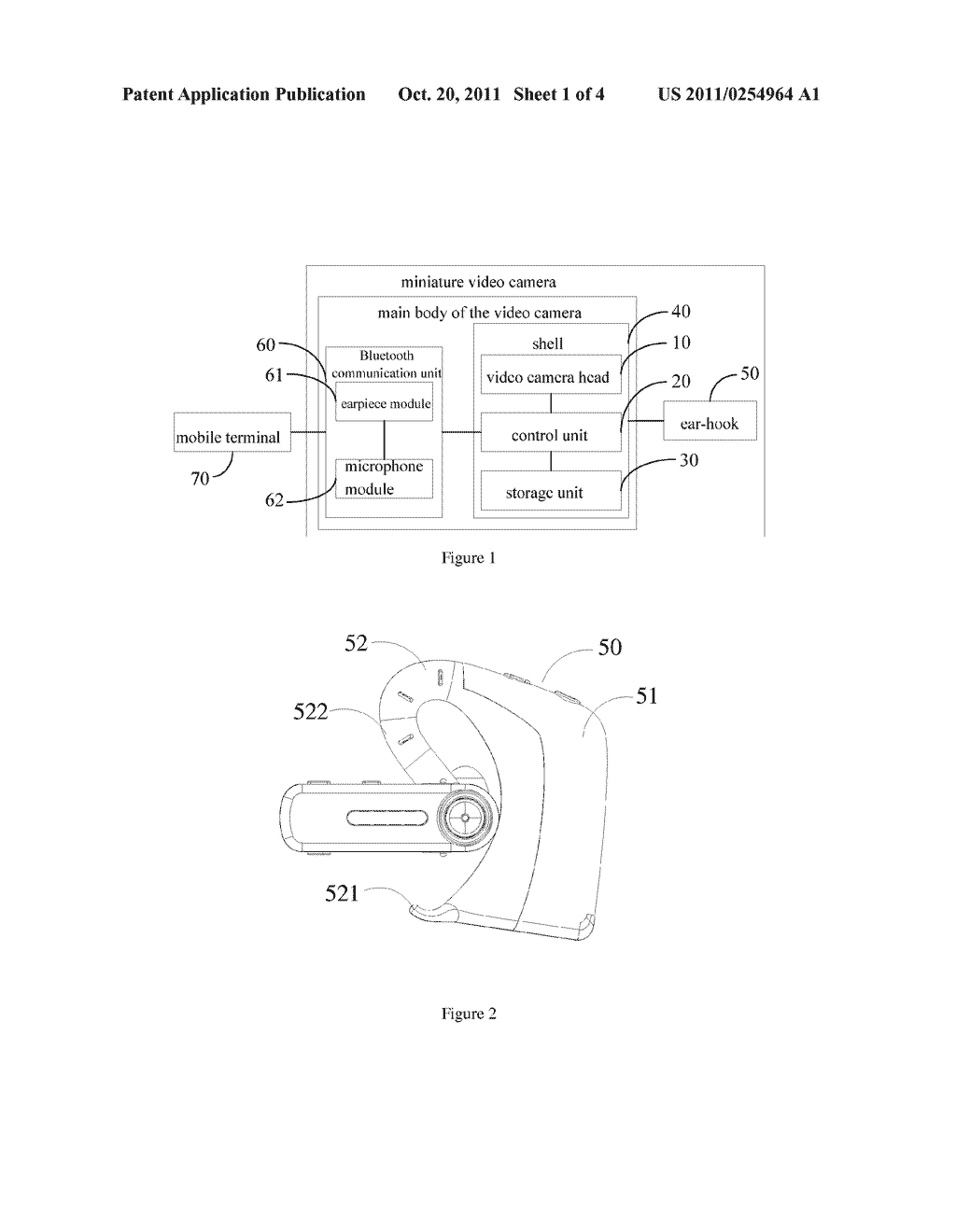 EAR-HANGING MINIATURE VIDEO CAMERA - diagram, schematic, and image 02