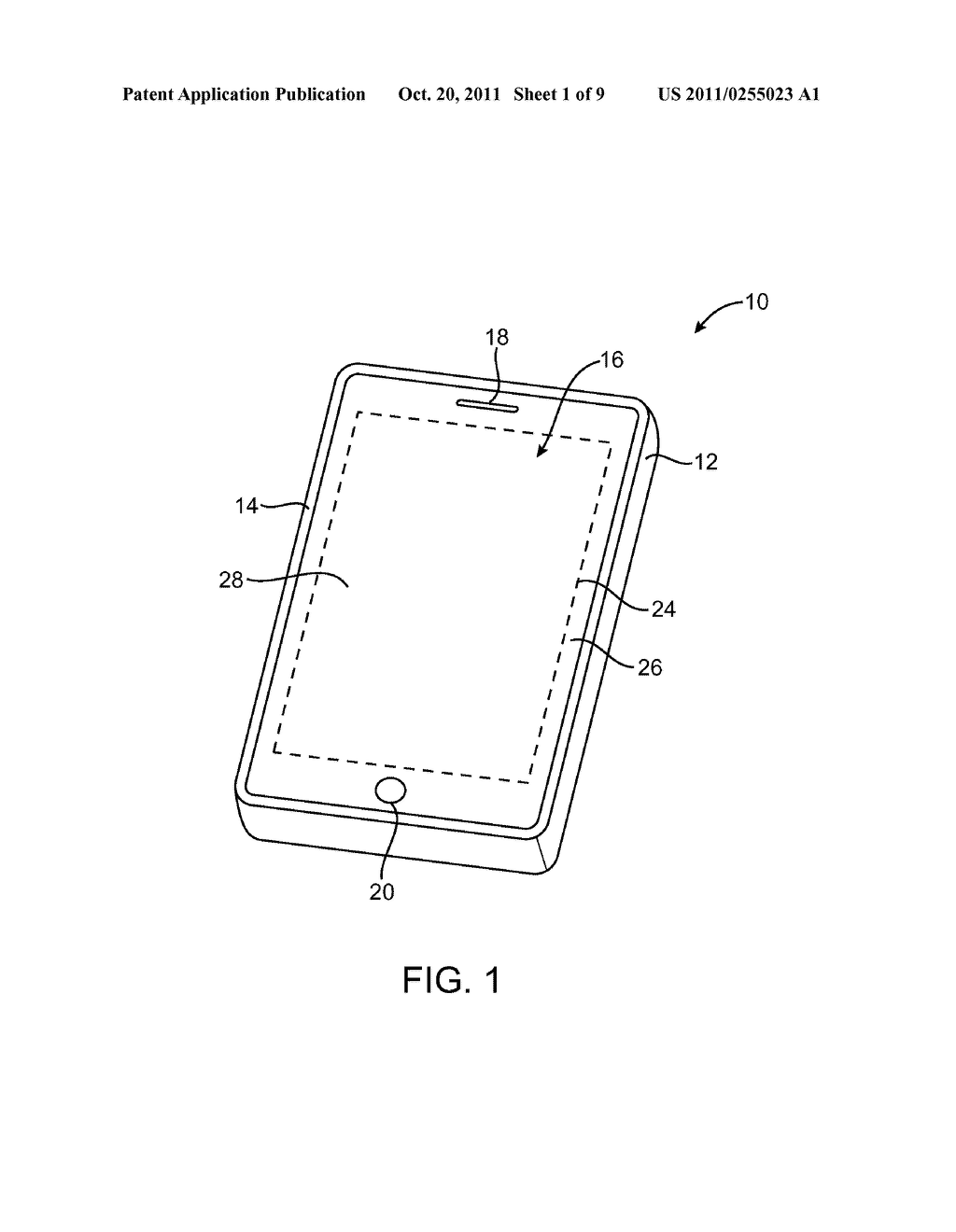 ELECTRONIC DEVICE DISPLAY STRUCTURES WITH CONTROLLED CHASSIS REFLECTIONS - diagram, schematic, and image 02