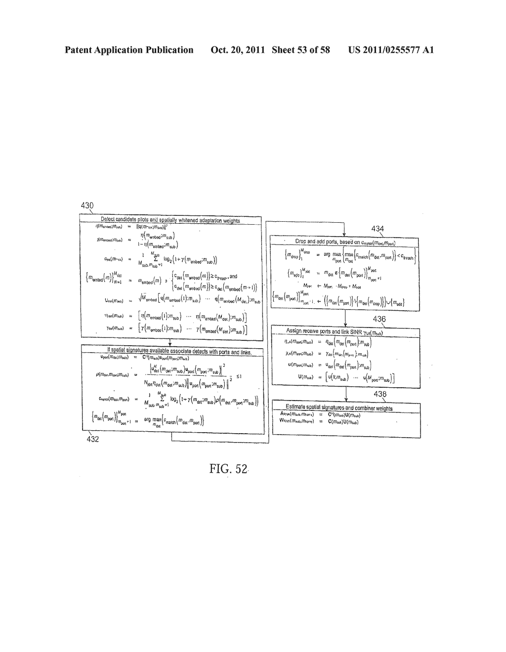 Apparatus for calculating weights associated with a received signal and     applying the weights to transmit data - diagram, schematic, and image 54