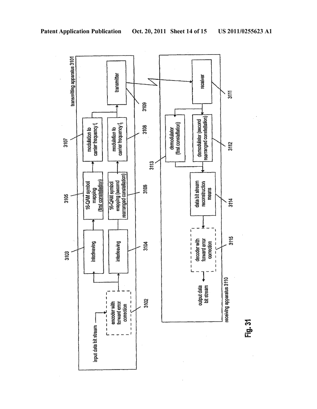 DATA TRANSMISSIONS IN A MOBILE COMMUNICATION SYSTEM EMPLOYING DIVERSITY     AND CONSTELLATION REARRANGEMENT OF A 16 QAM SCHEME - diagram, schematic, and image 15