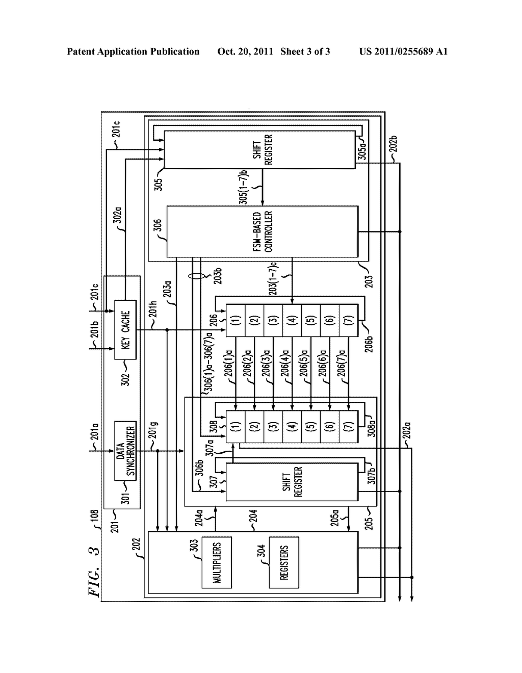MULTIPLE-MODE CRYPTOGRAPHIC MODULE USABLE WITH MEMORY CONTROLLERS - diagram, schematic, and image 04