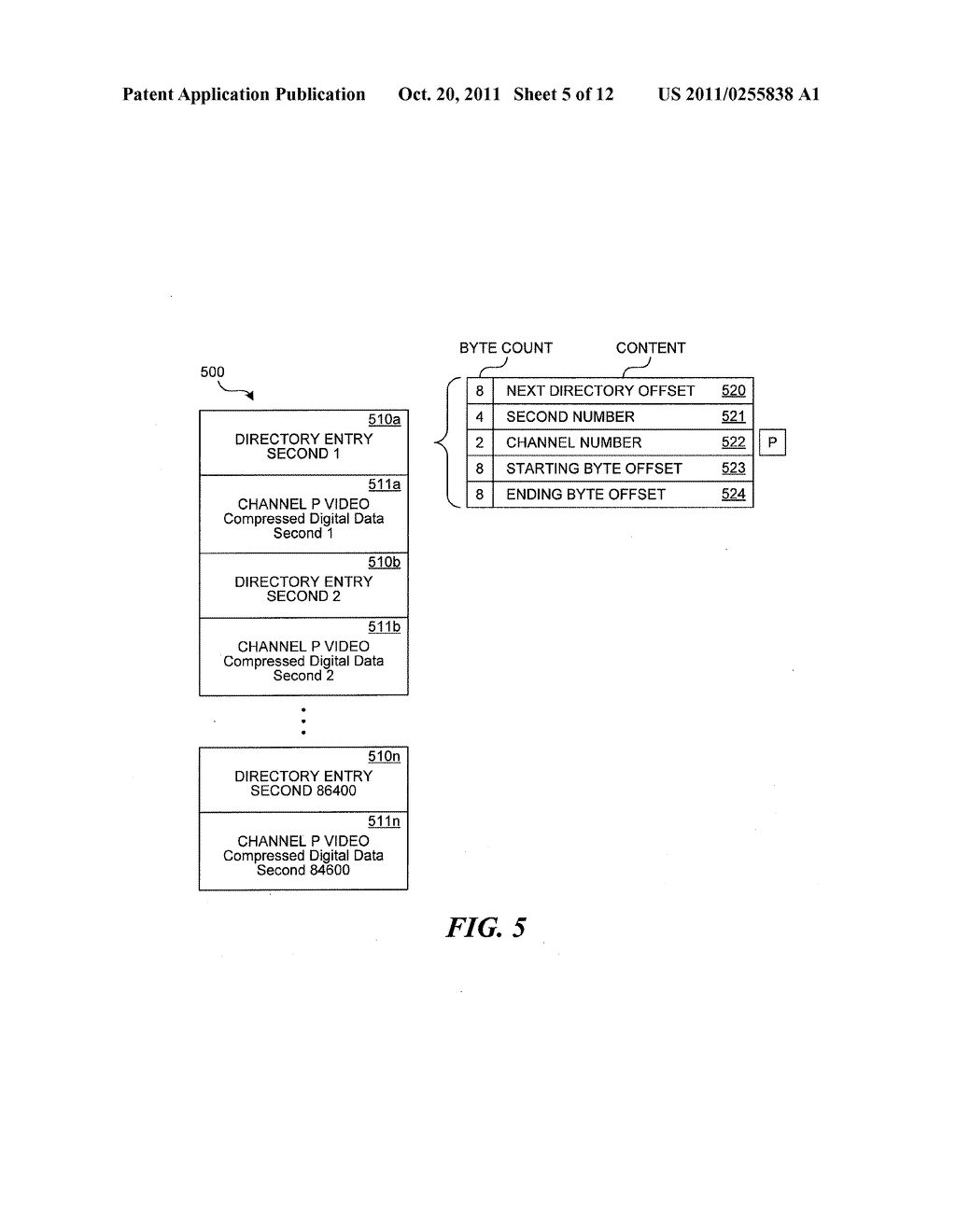 SYSTEMS AND METHODS FOR STORING A PLURALITY OF VIDEO STREAMS ON     RE-WRITABLE RANDOM-ACCESS MEDIA AND TIME- AND CHANNEL-BASED RETRIEVAL     THEREOF - diagram, schematic, and image 06