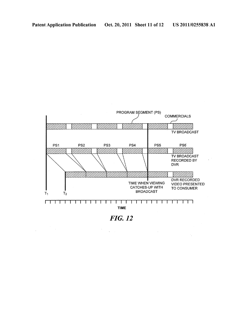 SYSTEMS AND METHODS FOR STORING A PLURALITY OF VIDEO STREAMS ON     RE-WRITABLE RANDOM-ACCESS MEDIA AND TIME- AND CHANNEL-BASED RETRIEVAL     THEREOF - diagram, schematic, and image 12
