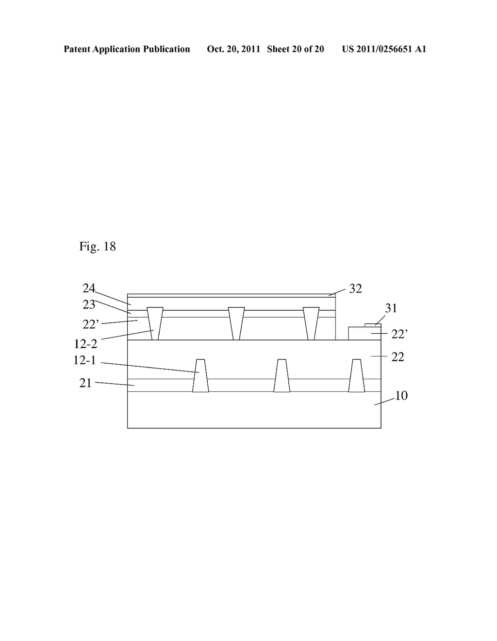 METHOD FOR FABRICATING LIGHT-EMITTING DEVICES WITH VERTICAL     LIGHT-EXTRACTION MECHANISM - diagram, schematic, and image 21