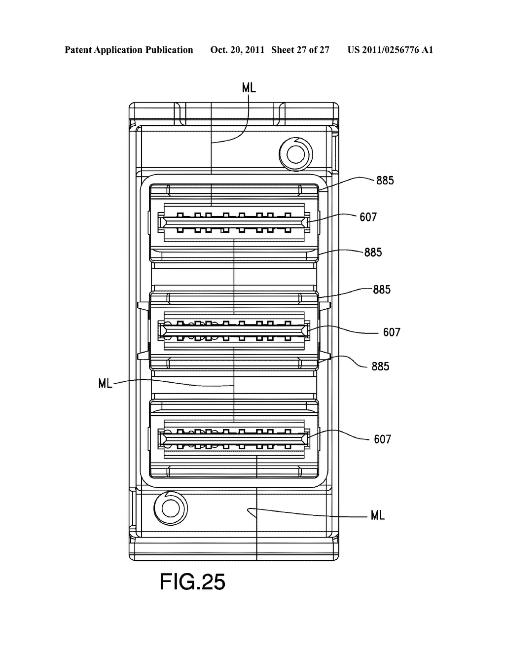 HORIZONTALLY CONFIGURED CONNECTOR WITH EDGE CARD MOUNTING STRUCTURE - diagram, schematic, and image 28