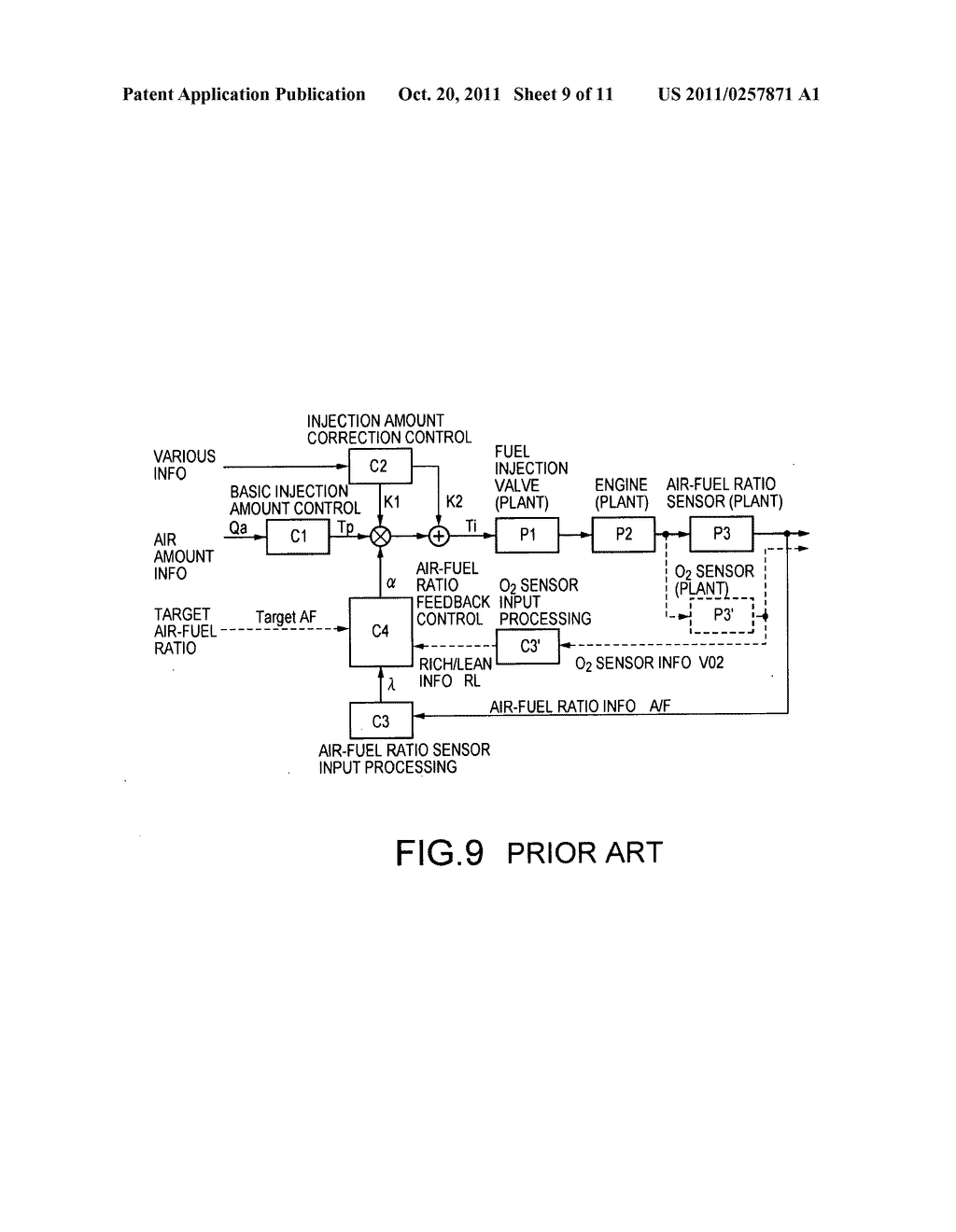 Air fuel ratio control device of engine - diagram, schematic, and image 10