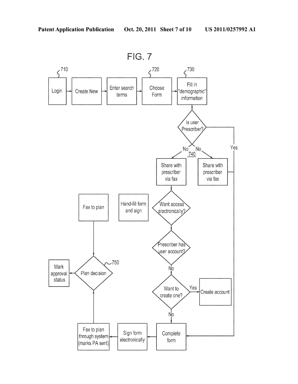 APPARATUS AND METHOD FOR PROCESSING PRIOR AUTHORIZATIONS FOR PRESCRIPTION     DRUGS - diagram, schematic, and image 08