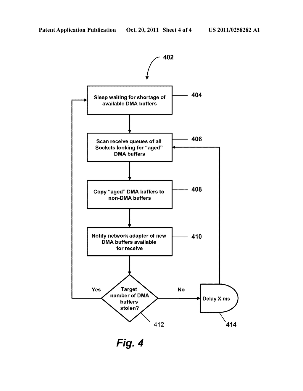 OPTIMIZED UTILIZATION OF DMA BUFFERS FOR INCOMING DATA PACKETS IN A     NETWORK PROTOCOL - diagram, schematic, and image 05