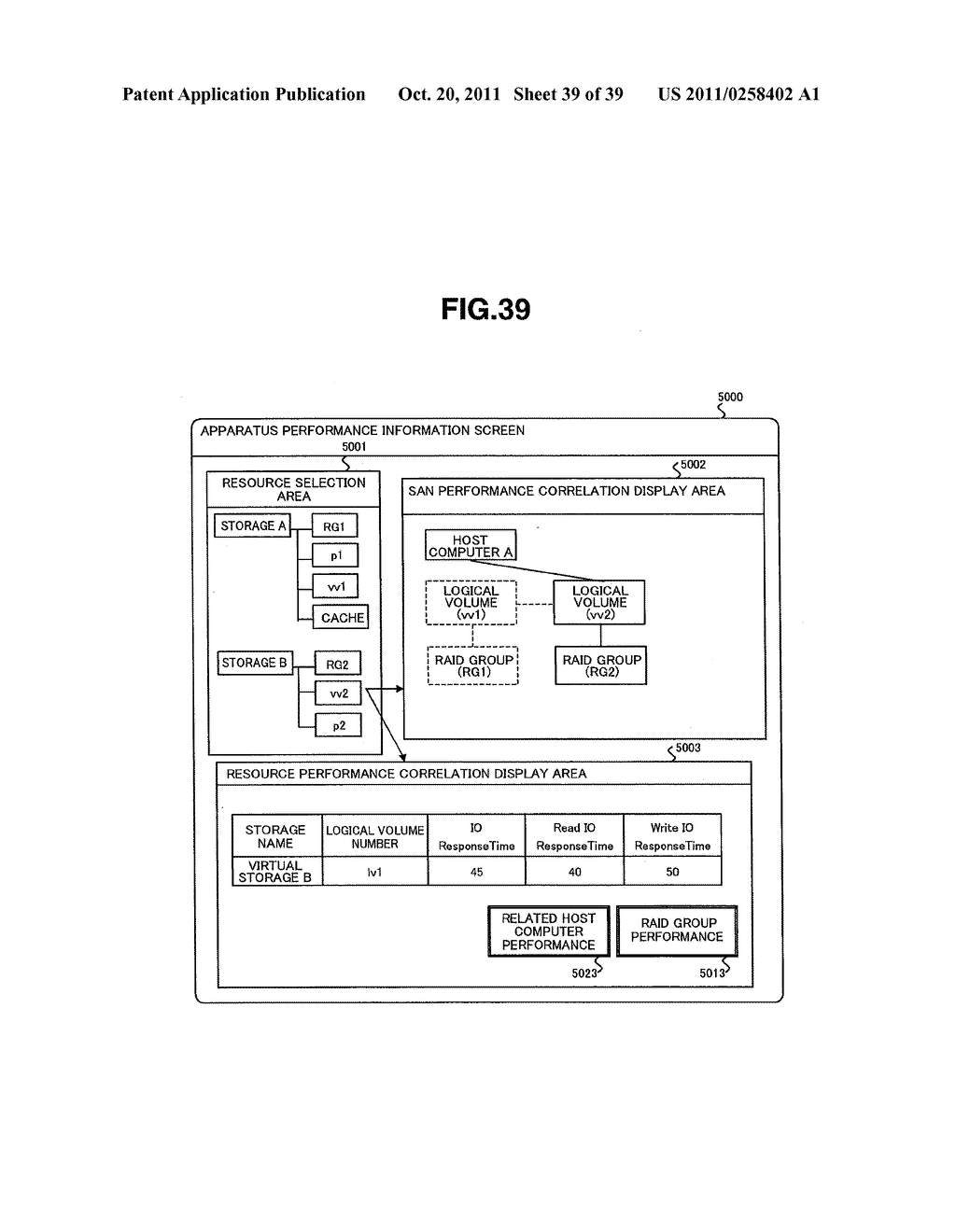 COMPUTER SYSTEM OR PERFORMANCE MANAGEMENT METHOD OF COMPUTER SYSTEM - diagram, schematic, and image 40